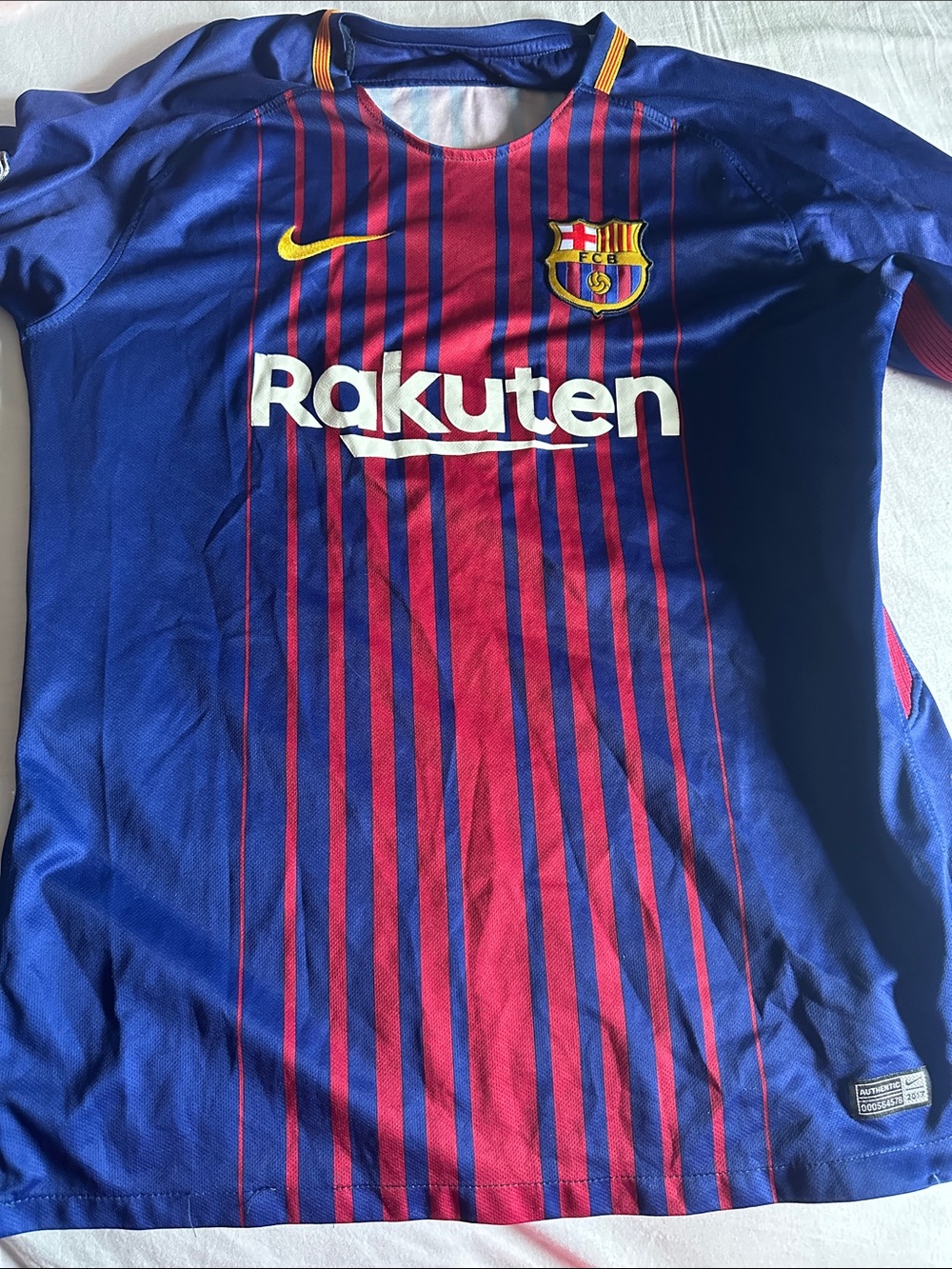 Nike FC Barcelona Jersey - Blue & Red with Yellow Swoosh